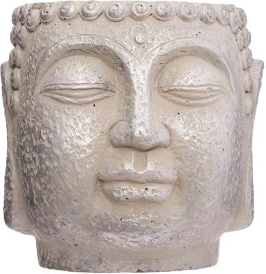 Ghiveci Cap Buddha H17,5 cm Crem