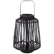 Felinar Rattan Negru H35 cm