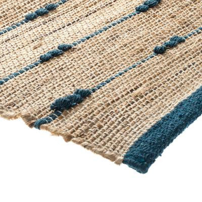 Covor Iuta Stripes Albastru 60 X 90 cm
