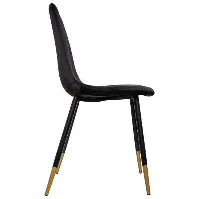 Scaun Tyra Velvet, Negru