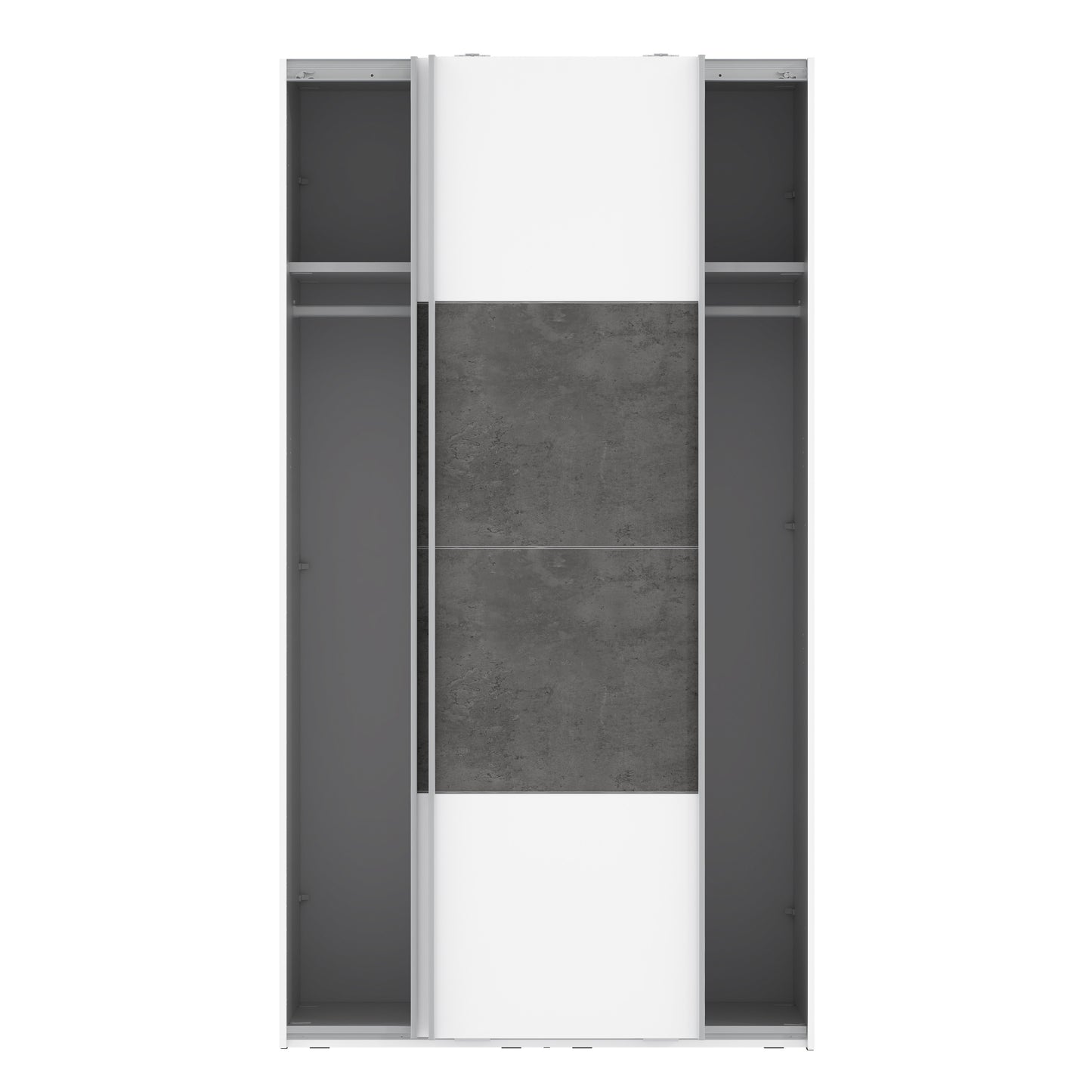 Dulap cu 2 usi culisante Olivier, 2 Usi, Alb, 120.1 Cm