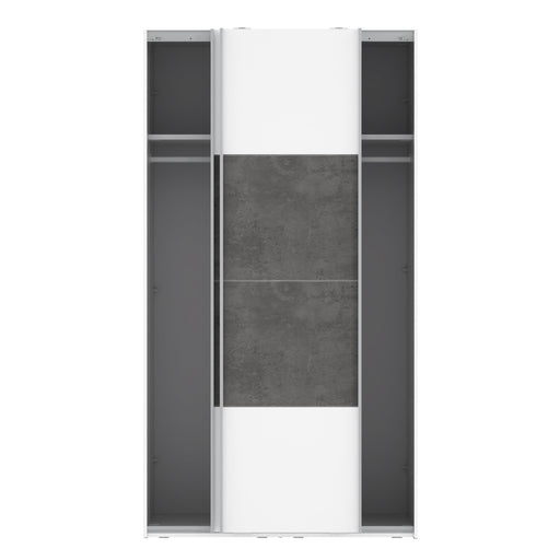 Dulap cu 2 usi culisante Olivier, 2 Usi, Alb, 120.1 Cm