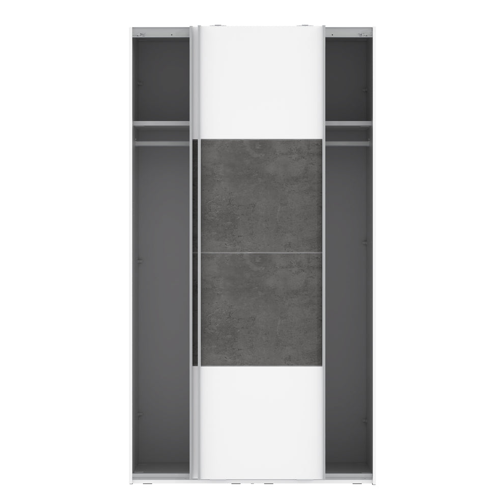 Dulap cu 2 usi culisante Olivier, 2 Usi, Alb, 120.1 Cm