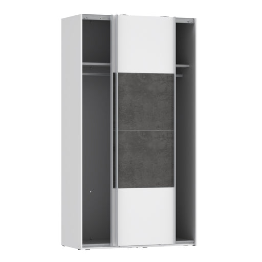Dulap cu 2 usi culisante Olivier, 2 Usi, Alb, 120.1 Cm