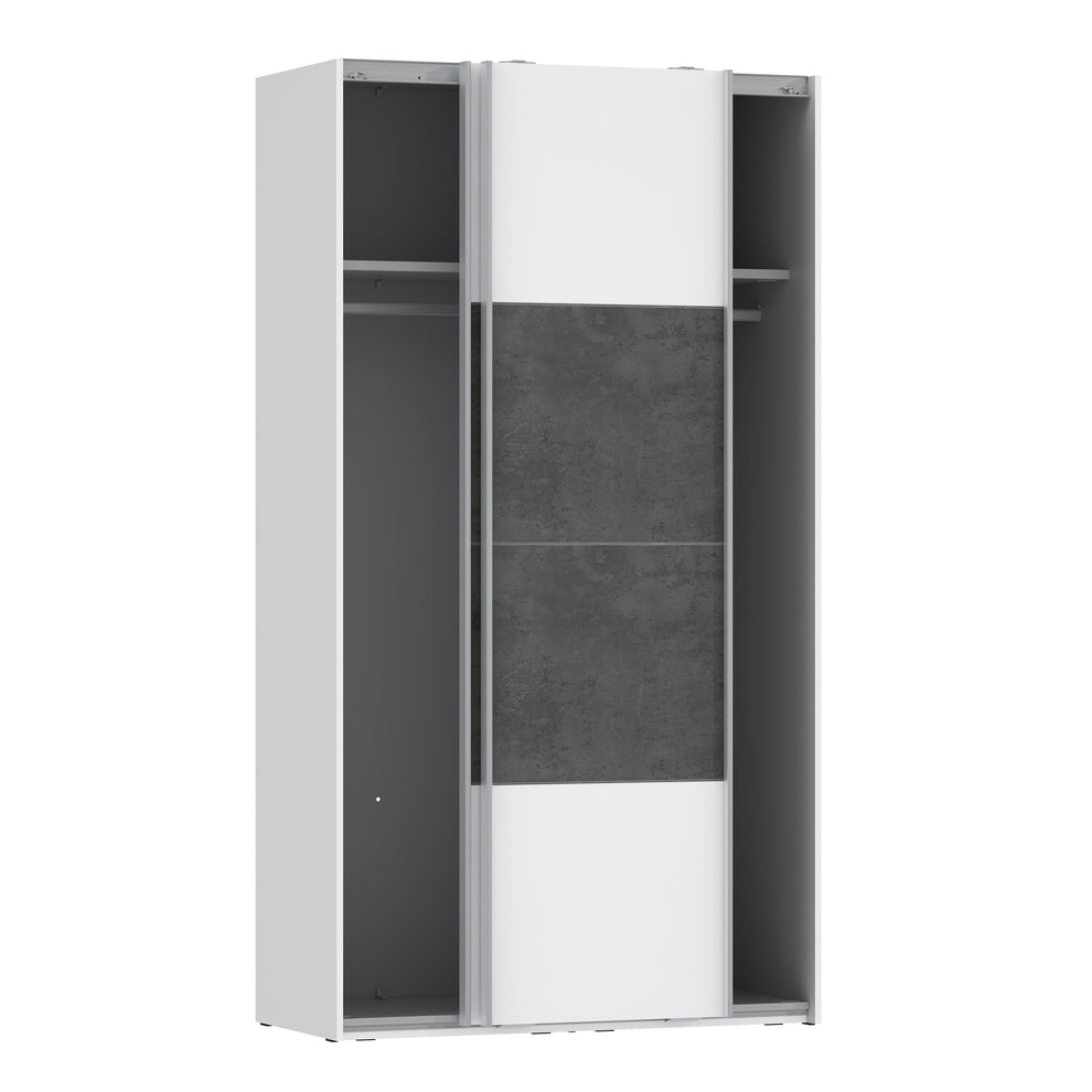 Dulap cu 2 usi culisante Olivier, 2 Usi, Alb, 120.1 Cm