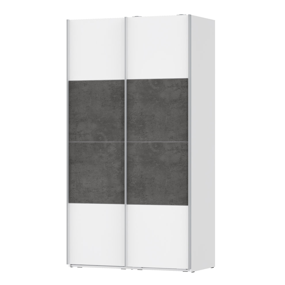Dulap cu 2 usi culisante Olivier, 2 Usi, Alb, 120.1 Cm