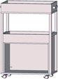 Comoda Home Bar 1 Pe Role, 60 x 88.5 x 40 Cm