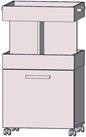 Comoda Home Bar 3 Pe Role, 50.2 x 88.5 x 41 Cm