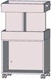 Comoda Home Bar 3 Pe Role, 50.2 x 88.5 x 41 Cm