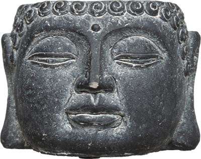 Ghiveci Cap Buddha H9 cm Gri Inchis