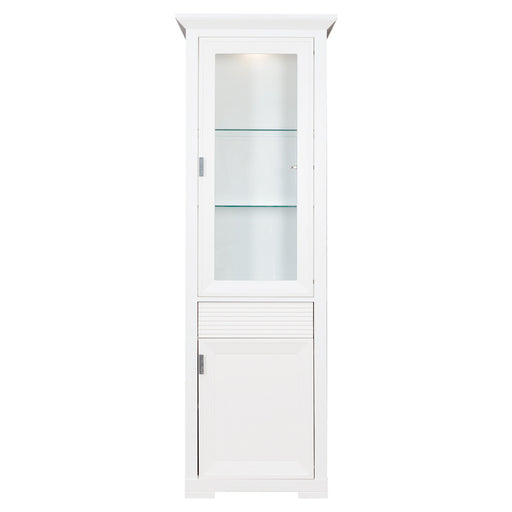 Vitrina Cu 2 Usi Si 1 Sertar Verona Bianco Alb, 65.4 Cm