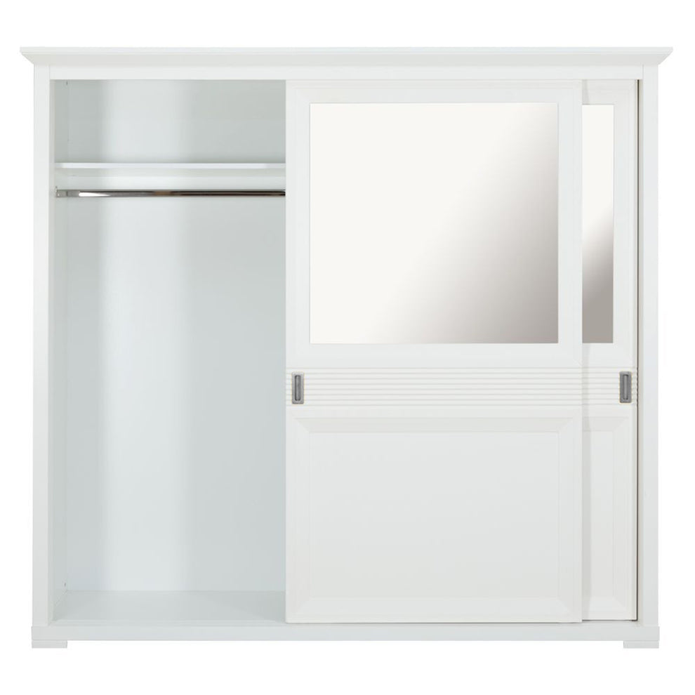 Dulap Dormitor cu 2 usi culisante Verona Bianco, Alb, 219 Cm