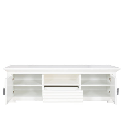 Comoda Tv Cu 2 Usi Si 1 Sertar Verona Bianco Alb, 154 Cm