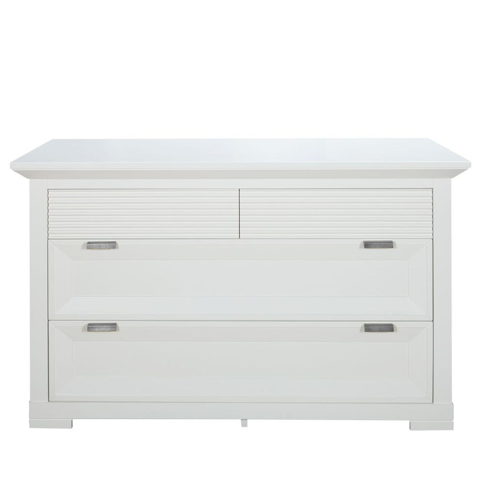 Comoda Cu 4 Sertare Verona Bianco Alb , 125.8 Cm