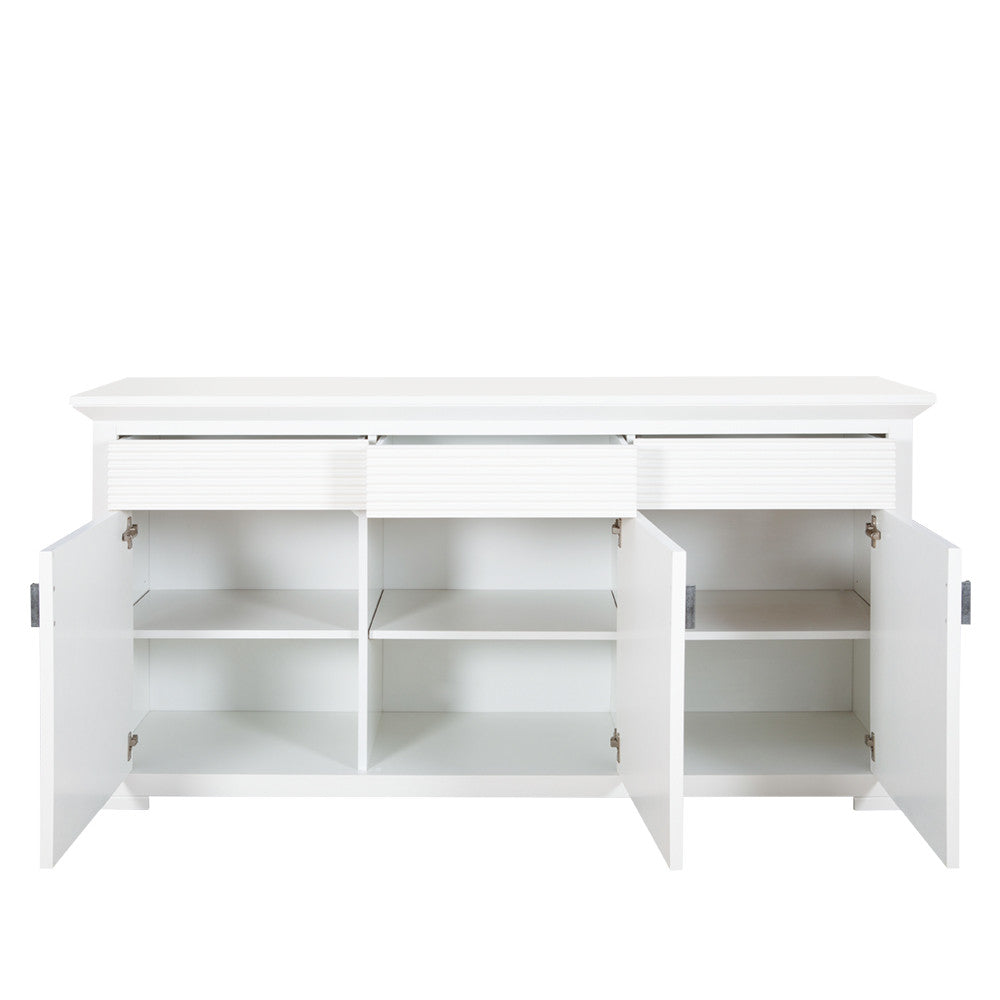 Bufet 3 Usi Si 3 Sertare Verona Bianco Alb, 180.4 Cm