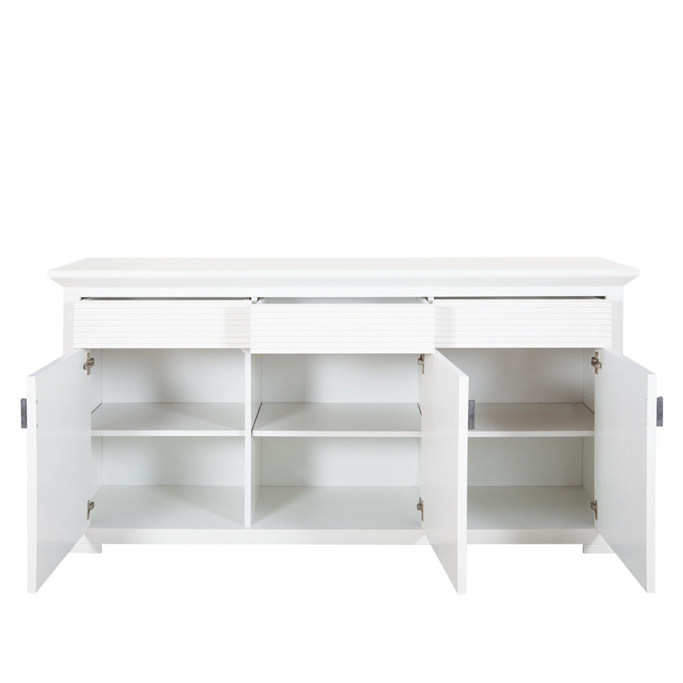 Bufet 3 Usi Si 3 Sertare Verona Bianco Alb, 180.4 Cm