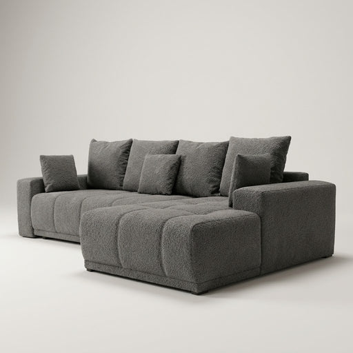 Coltar Cu Insula Dreapta Green, 5 Locuri, Lada Depozitare, Boogie Taupe, 280 Cm #studio