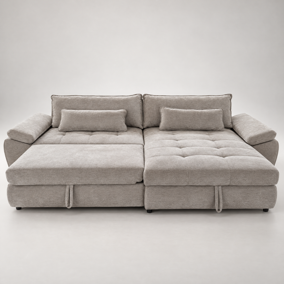 Coltar Extensibil Dreapta Cordoba, 5 Locuri, Lada Depozitare, Bej,  300 Cm