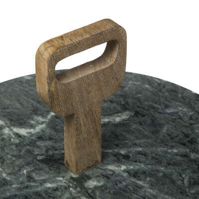 Platou Green Marble D 30 Cm