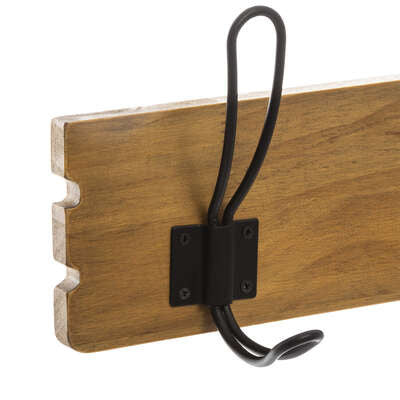 Cuier Perete Lemn Loft Cu 5 Agatatori
