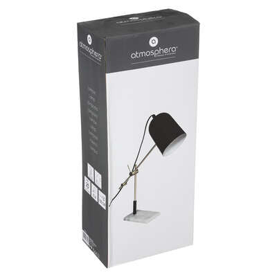 Lampa Marble, Negru Si Auriu, H40 Cm