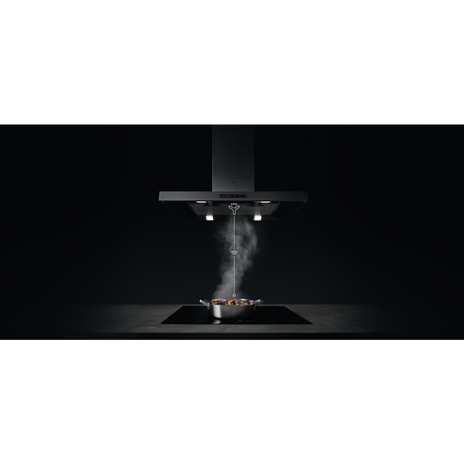Hota Semineu Cu Sticla AEG DBE5661HG, 700 mc/h, Inox Si Negru, 52 Cm
