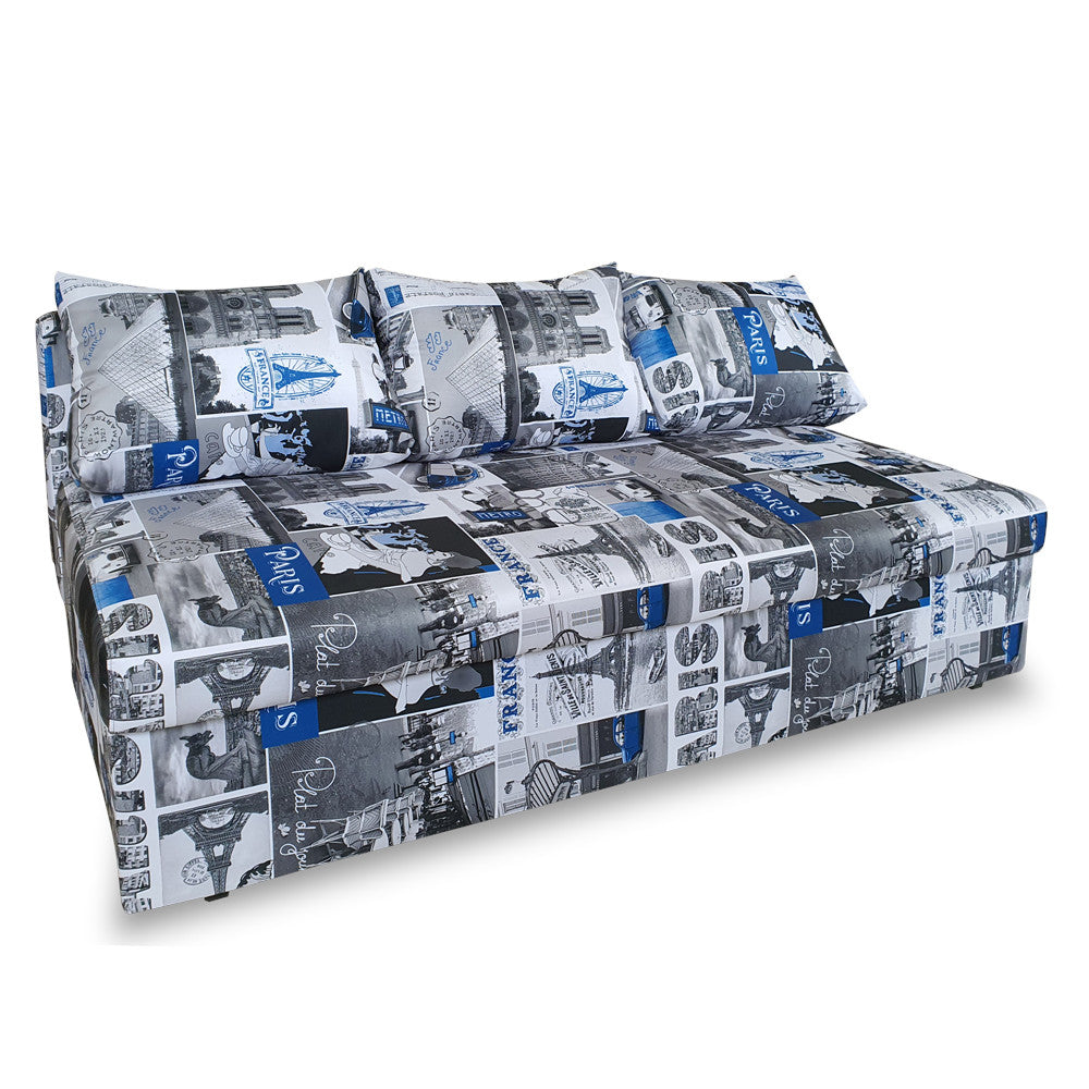 Canapea Extensibila Cu Lada Depozitare Vario Paris, Multicolor, 191 x 98 x 80 Cm