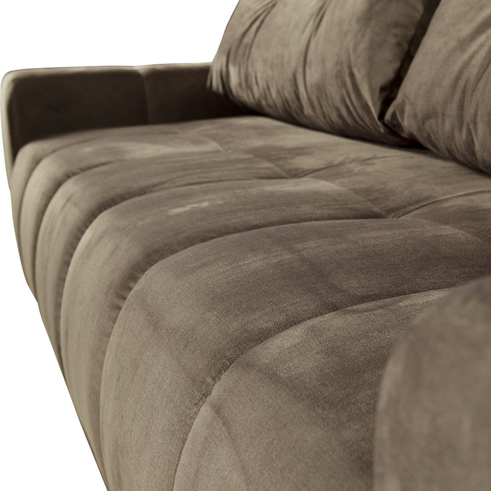 Canapea Extensibila Cu Lada Depozitare Dreamer Fancy, Maro, 260 x 110 x 100 Cm