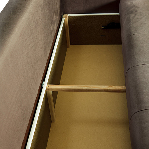 Canapea Extensibila Cu Lada Depozitare Dreamer Fancy, Maro, 260 x 110 x 100 Cm