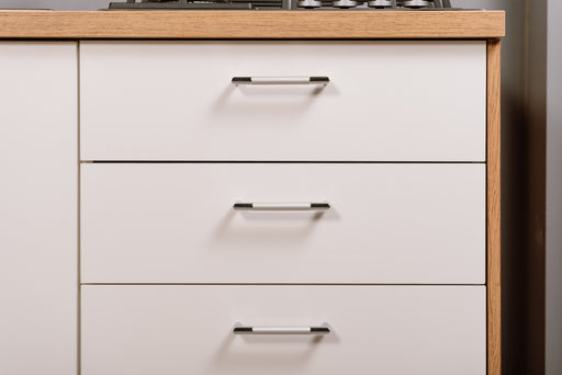Bucatarie Primo, Alb Lucios Si Natur, Front Mdf, 261.1 X 220 X 60 Cm