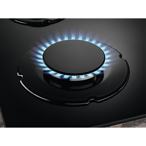 Plita Gaz Electrolux KGG6407K, Serie 600 Pro, 4 Arzatoare Gaz, Negru, 60 Cm