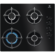 Plita Gaz Electrolux KGG6407K, Serie 600 Pro, 4 Arzatoare Gaz, Negru, 60 Cm