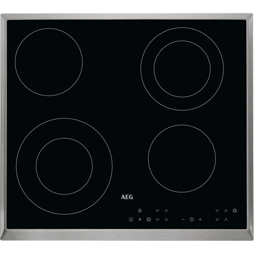 Plita Vitroceramica AEG HK634021XB, 4 Zone De Gatit , Negru, 60 Cm