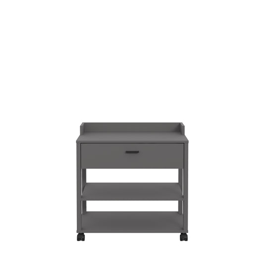 Masuta Cu Rotile Clarity, Gri Wolfram, 69.3 x 41.6 x 69.3 Cm