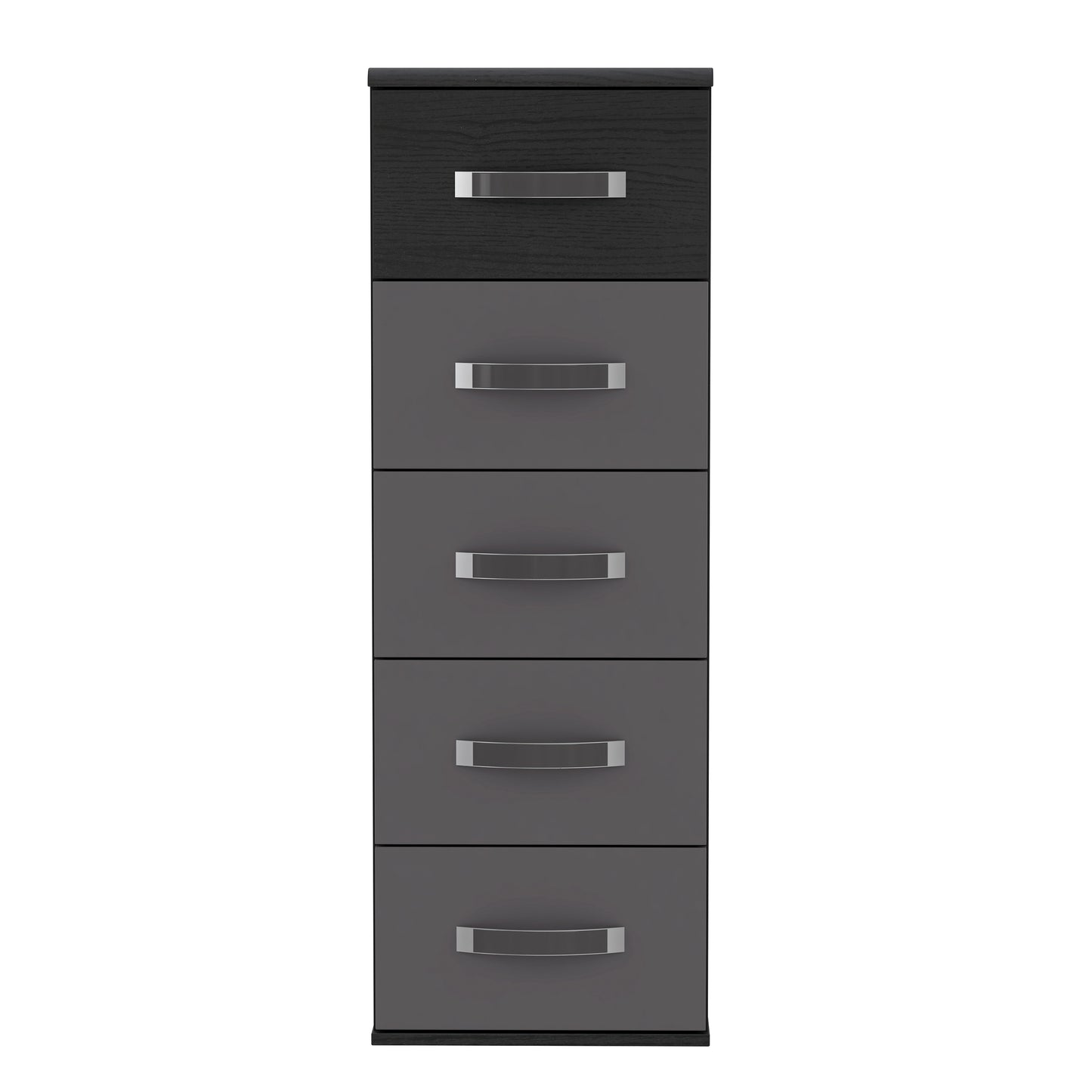 Comoda Delice, Gri Wolfram Uni Si Stejar Negru, 40.4 Cm