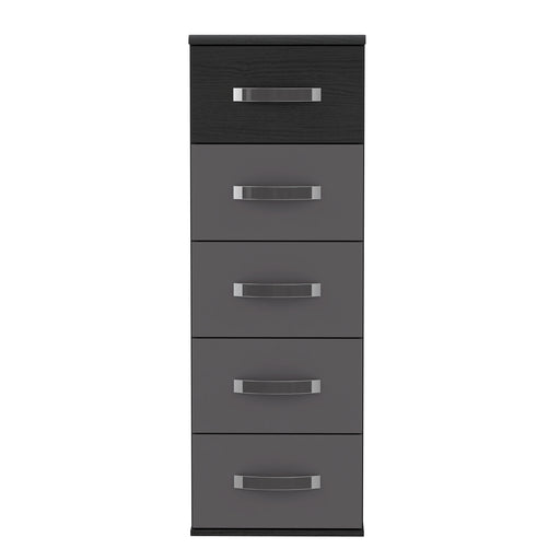Comoda Delice, Gri Wolfram Uni Si Stejar Negru, 40.4 Cm