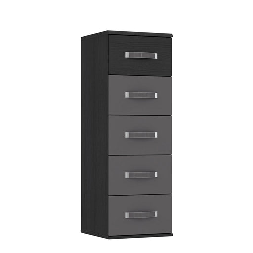 Comoda Delice, Gri Wolfram Uni Si Stejar Negru, 40.4 Cm