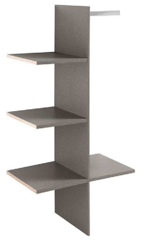 Sistem Cu Polite Dove, Gri Si Argintiu Natur, 158 x 82.7 x 48 Cm