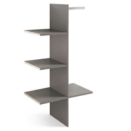 Sistem Cu Polite Dove, Gri Si Argintiu Natur, 158 x 82.7 x 48 Cm