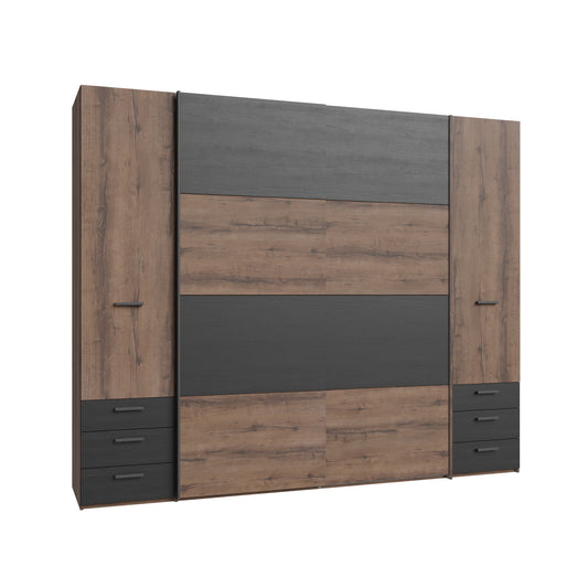 Set Dormitor Benvenutti, Pat Cu Dimensiunea Saltelei 180 X 200 Cm, 2 Noptiere Si Dulap