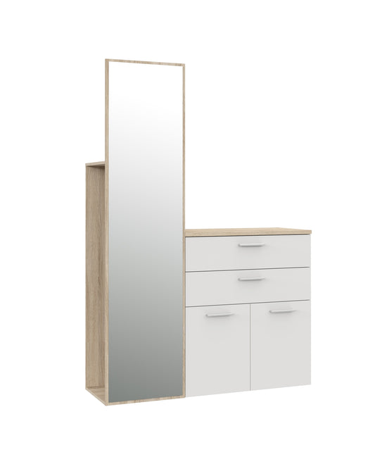 Set Hol Yasmyra, Stejar Sonoma Si Alb, 125 x 184.7 x 41.3 Cm