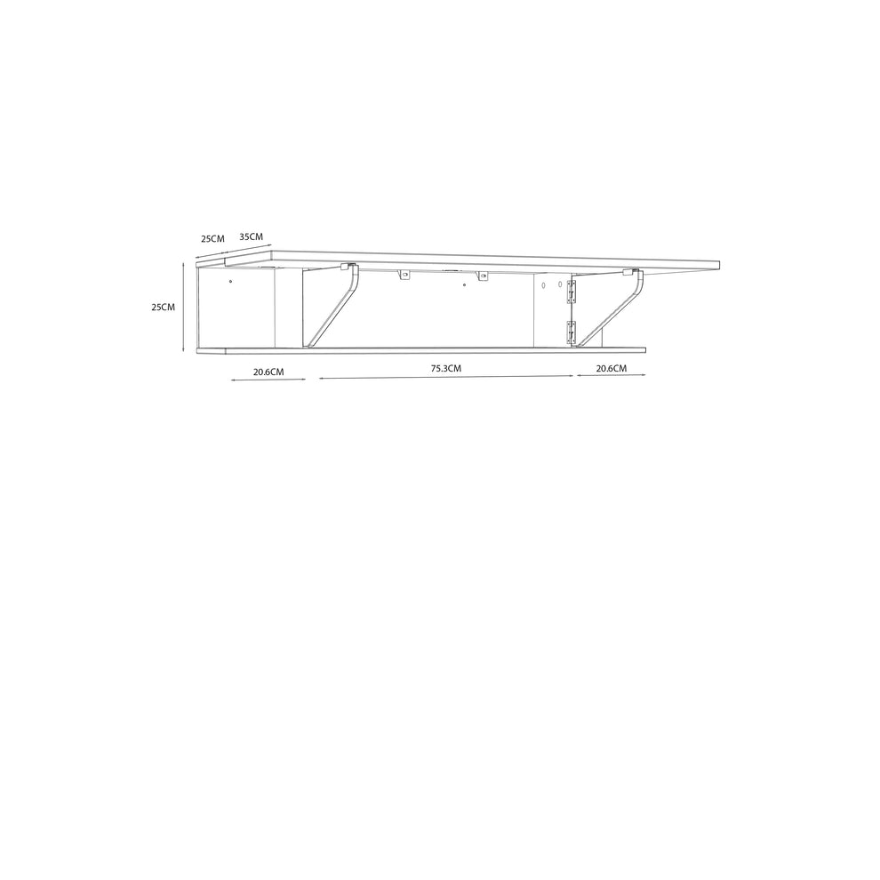 Raft Multifunctional Alb & Gri, 120 x 35 (23,6) x 27,2 (60)