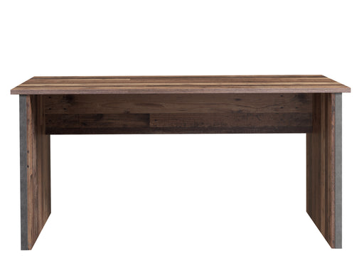 Masa Birou Clif, Lemn Vintage Si Beton Optic Gri Inchis, 153 x 70 x 73.5 Cm, Stil Rustic