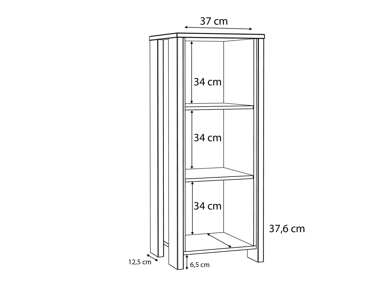 Etajera Clif, Lemn Vintage Si Beton Optic Gri Inchis, 47 Cm