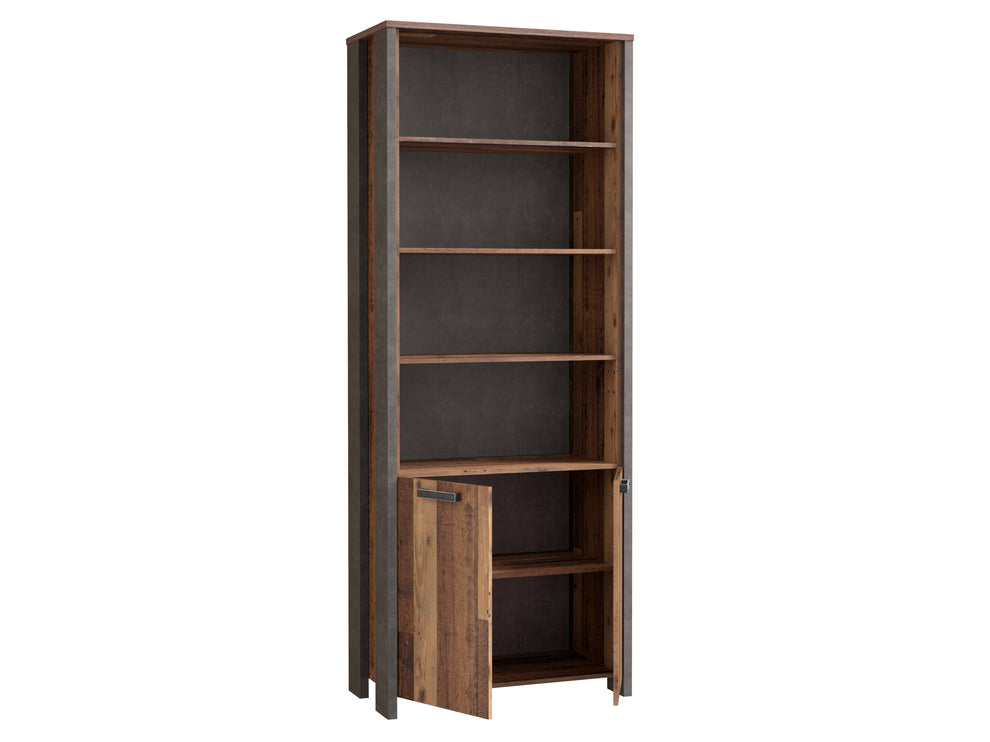 Etajera Clif, Lemn Vintage Si Beton, 86.7 Cm