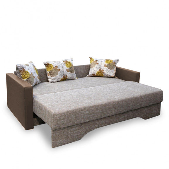 Canapea Extensibila Cu Lada Depozitare Paris, Capucino, 220 x 108 x 82 Cm