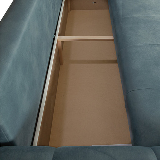 Canapea Extensibila Cu Lada Depozitare Dreamer, Albastru, 260 x 110 x 100 Cm
