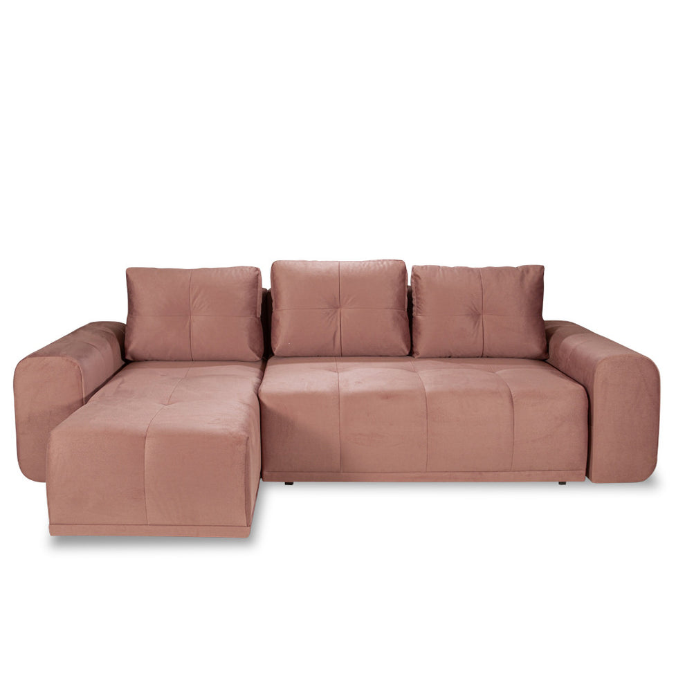 Coltar Extensibil Cu Lada Dreamer, Interschimbabil Stanga/Dreapta, Roz, 290 x 162 x 100 Cm