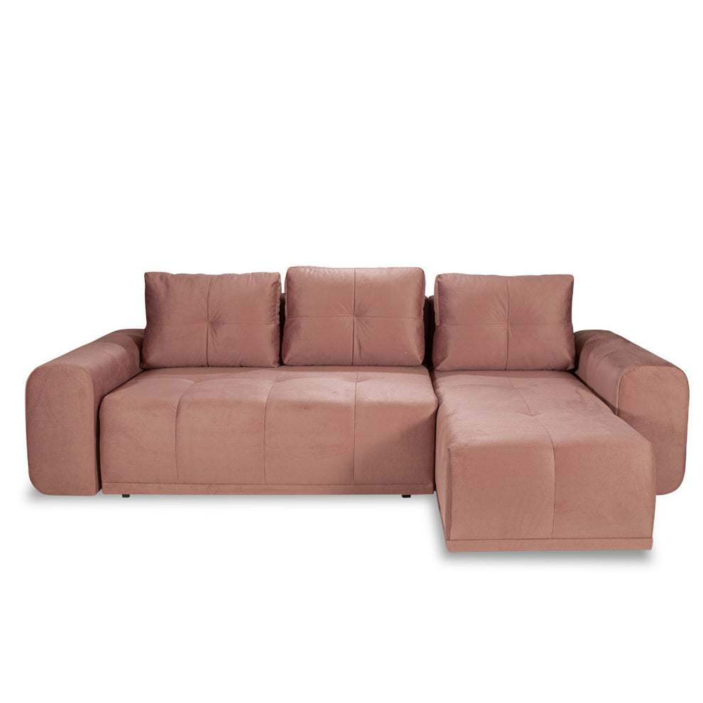 Coltar Extensibil Cu Lada Dreamer, Interschimbabil Stanga/Dreapta, Roz, 290 x 162 x 100 Cm