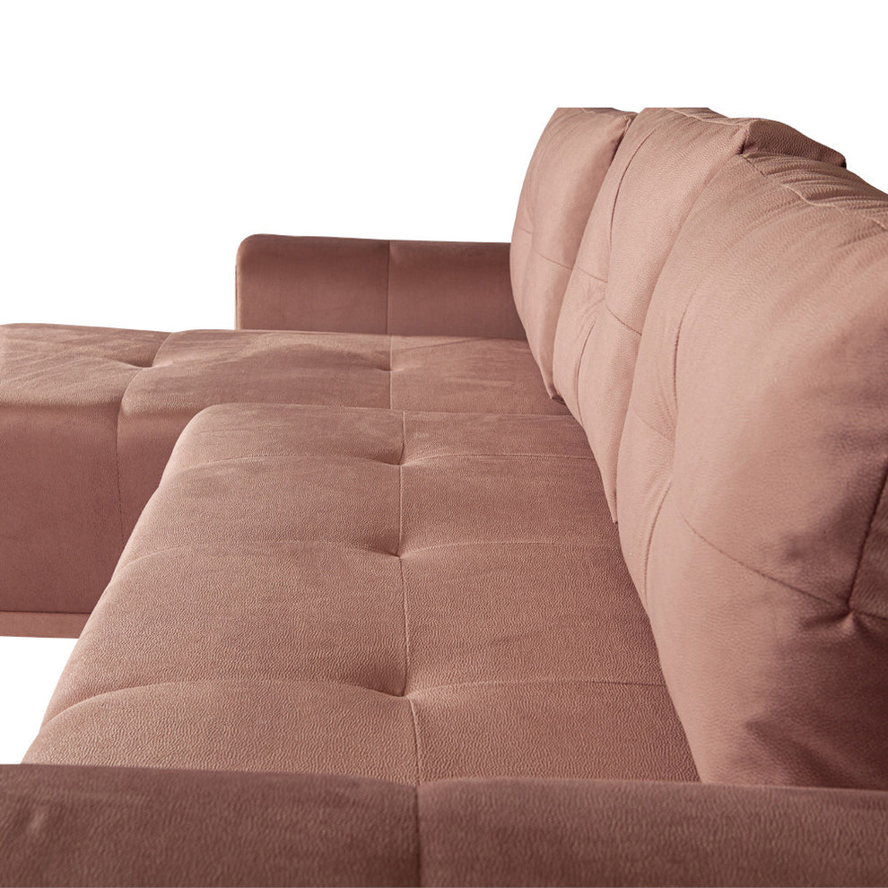 Coltar Extensibil Cu Lada Dreamer, Interschimbabil Stanga/Dreapta, Roz, 290 x 162 x 100 Cm